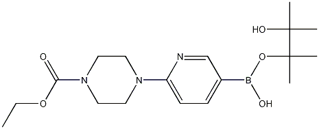 6-(4-(ETHOXYCARBONYL)PIPERAZIN-1-YL)PYRIDINE-3-BORONIC ACID PINACOL ESTER Structure