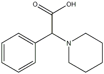 2-苯基-2-哌啶基乙酸 结构式