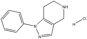 1-フェニル-4,5,6,7-テトラヒドロ-1H-ピラゾロ[4,3-C]ピリジン塩酸塩 化学構造式