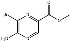 2-アミノ-3-ブロモピラジン-5-カルボン酸メチル 化学構造式