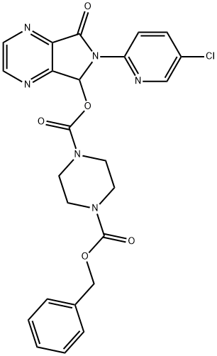 1-Benzyl 4-[6-(5-Chloropyridin-2-yl)-7-oxo-6,7-dihydro-5H-pyrrolo[3,4-b]pyrazin-5-yl]piperazine-1,4-dicarboxylate Structure