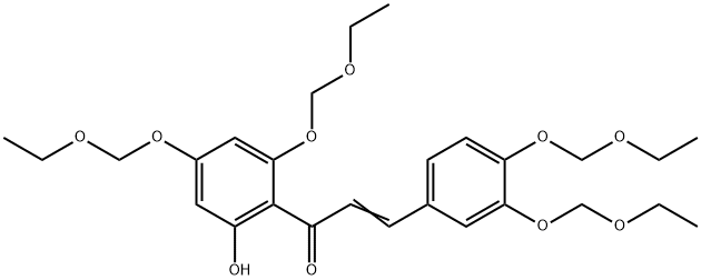 3-[3,4-Bis(ethoxymethoxy)phenyl]-1-[2-hydroxy-4,6-bis(ethoxymethoxy)phenyl]-2-propen-1-one Structure