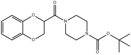 4-Boc-1-(1,4-benzodioxan-2-ylcarbonyl)piperazine Structure
