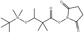 N-(3-tert-Butyldimethylsilyloxy-2,2-dimethylbutyryloxy)succinimide Structure