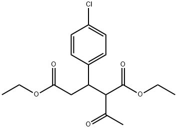 Diethyl 2-Aceto-3-(4-chlorophenyl)glutarate Structure