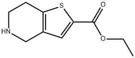 4,5,6,7-四氢噻吩[3,2-C]吡啶-2-甲酸乙酯 结构式