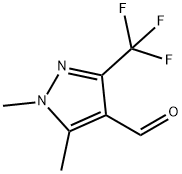 4-Formyl-1,5-dimethyl-3-(trifluoromethyl)-1H-pyrazole Struktur