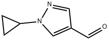 1-环丙基吡唑-4-甲醛, 1082066-00-9, 结构式