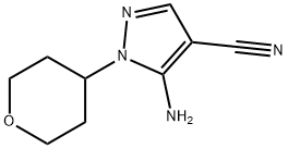 1H-Pyrazole-4-carbonitrile, 5-amino-1-(tetrahydro-2H-pyran-4-yl)- Structure