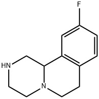 10-FLUORO-2,3,4,6,7,11B-HEXAHYDRO-1H-PYRAZINO[2,1-A]ISOQUINOLINE Struktur