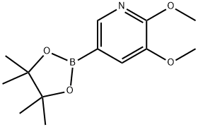 2,3-二甲氧基-5-(4,4,5,5-四甲基-1,3,2-二氧杂环戊硼烷-2-基)吡啶 结构式