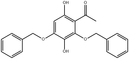 1-(2,4-bis(benzyloxy)-3,6-dihydroxyphenyl)ethanone Struktur