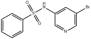 N-(5-ブロモ-3-ピリジル)ベンゼンスルホンアミド 化学構造式