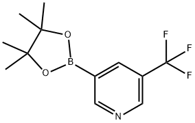 5-(トリフルオロメチル)ピリジン-3-ボロン酸ピナコールエステル 化学構造式