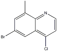 6-ブロモ-4-クロロ-8-メチルキノリン 化学構造式