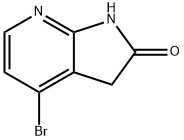 4-ブロモ-1H-ピロロ[2,3-B]ピリジン-2(3H)-オン 化学構造式