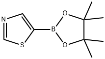 5-(4,4,5,5-四甲基-1,3,2-二噁硼烷-2-基)噻唑, 1086111-09-2, 结构式