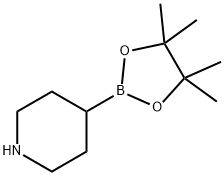 4-(4,4,5,5-Tetramethyl-1,3,2-dioxaborolan-2-yl)piperidine Structure