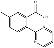 2-(2-嘧啶基)-5-甲基苯甲酸, 1088994-22-2, 结构式