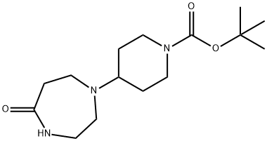 4-(六氢-5-氧代-1H-1,4-二氮杂卓-1-基)-1-哌啶甲酸叔丁酯, 1092351-45-5, 结构式