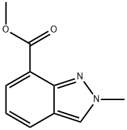 2-メチル-2H-インダゾール-7-カルボン酸メチル 化学構造式