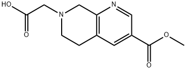 7-tert-butyl 3-methyl 5,6-dihydro-1,7-naphthyridine-3,7(8H)-dicarboxylate Structure