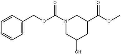 Methyl  1-Cbz-5-Hydroxypiperidine-3-carboxylate Structure