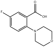 5-フルオロ-2-モルホリノ安息香酸 化学構造式