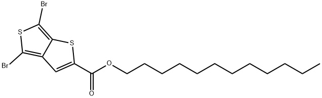 4,6-ジブロモチエノ[3,4-B]チオフェン-2-カルボン酸ドデシル 化学構造式