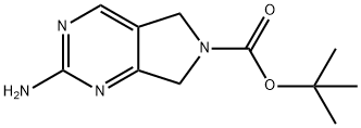 2-アミノ-5H-ピロロ[3,4-D]ピリミジン-6(7H)-カルボン酸TERT-ブチル 化学構造式