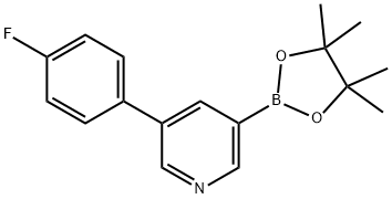 5-(4-fluorophenyl)pyridine-3-boronic acid pinacol ester Structure