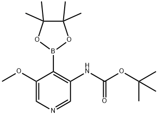 TERT-BUTYL 5-METHOXY-4-(4,4,5,5-TETRAMETHYL-1,3,2-DIOXABOROLAN-2-YL)PYRIDIN-3-YLCARBAMATE, 1105675-61-3, 结构式