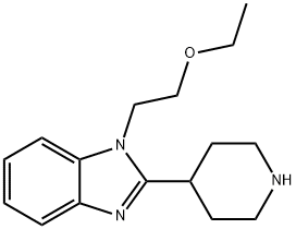 1-(2-乙氧基-乙基)-2-哌啶-4-基-1H-苯并咪唑,110963-63-8,结构式