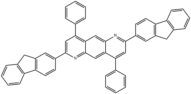 2,7-Bis(9H-fluoren-2-yl)-4,9-diphenylpyrido[2,3-g]quinoline Structure