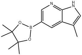 3-メチル-7-アザインドール-5-ボロン酸ピナコールエステル 化学構造式