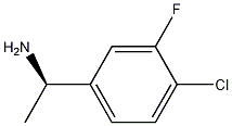 (R)-1-(4-クロロ-3-フルオロフェニル)エタンアミン 化学構造式
