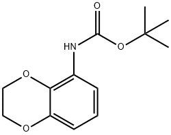 (2,3-二氢苯并[B][1,4]二氧杂环己烷基-5-基)氨基甲酸叔丁酯, 1116136-19-6, 结构式