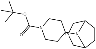 4-(3,8-二氮杂双环[3.2.1]-8-辛基)-1-哌啶羧酸1,1-二甲基乙基酯, 1120214-86-9, 结构式