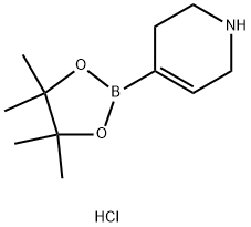 4-(4,4,5,5-TETRAMETHYL-1,3,2-DIOXABOROLAN-2-YL)-1,2,3,6-TETRAHYDROPYRIDINE HYDROCHLORIDE 结构式