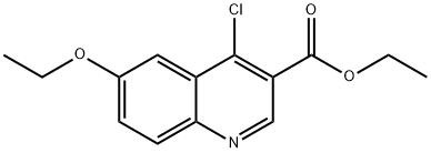 4-Chloro-6-ethoxyquinoline-3-carboxylic acid ethyl ester 化学構造式