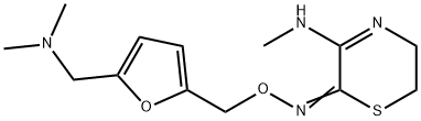 5,6-Dihydro-3-(methylamino)-2H-1,4-thiazin-2-one O-[[5-[(Dimethylamino)methyl]-2-furanyl]methyl]oxime Struktur