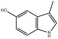 5-ヒドロキシ-3-メチルインドール 化学構造式