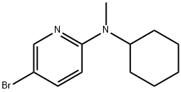 N-(5-ブロモ-2-ピリジニル)-N-シクロヘキシル-N-メチルアミン 化学構造式