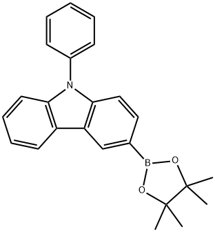 9-苯基-9H-咔唑-3-硼酸哪醇酯, 1126522-69-7, 结构式