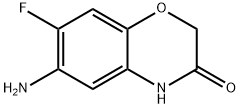 7-Fluoro-6-amino-2H-1,4-benzoxazin-3(4H)-one Struktur