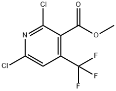 2,6-ジクロロ-4-(トリフルオロメチル)ニコチン酸メチル 化学構造式