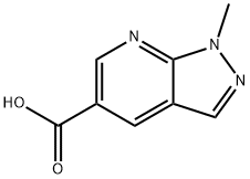 1-METHYL-1H-PYRAZOLO[3,4-B]PYRIDINE-5-CARBOXYLIC ACID 结构式