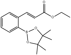 (E)-Ethyl 3-(2-(4,4,5,5-tetramethyl-1,3,2-dioxaborolan-2-yl)phenyl)acrylate Structure