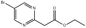 (5-Bromopyrimidin-2-yl)acetic acid ethyl ester Structure