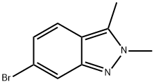 6-ブロモ-2,3-ジメチル-2H-インダゾール 化学構造式